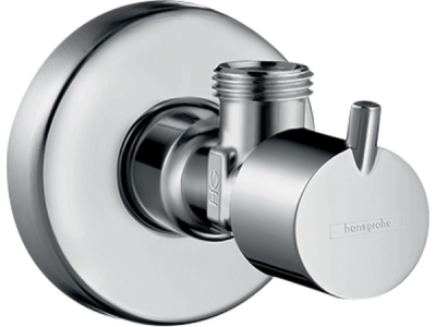 На изображении товар Вентиль угловой Hansgrohe, G 3/8", цвет хром от официального представителя в Москве