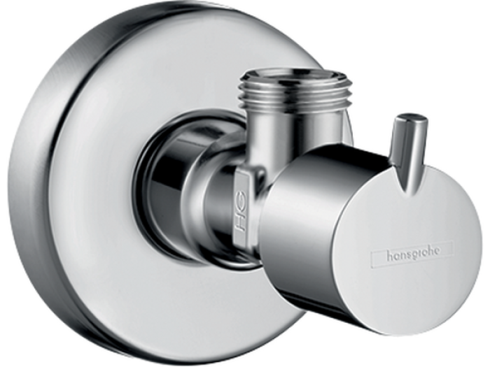 На изображении товар Вентиль угловой Hansgrohe, G 3/8", цвет хром от официального представителя в Москве