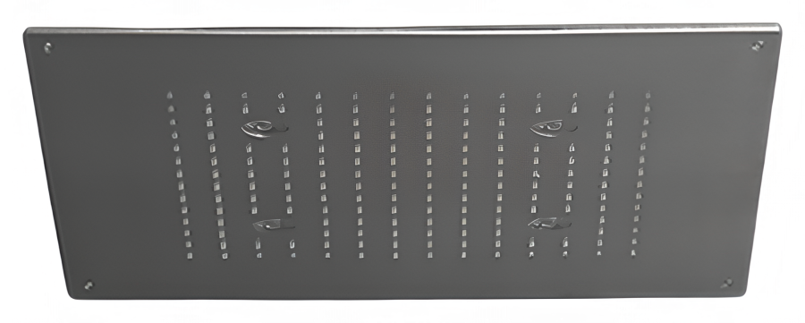 Верхний душ CeaDesign Acqua E Luce, встраиваемый, 400х400 мм, с LED хромотерапией и блоком управления, без кнопки вкл/выкл, цвет медь полированная