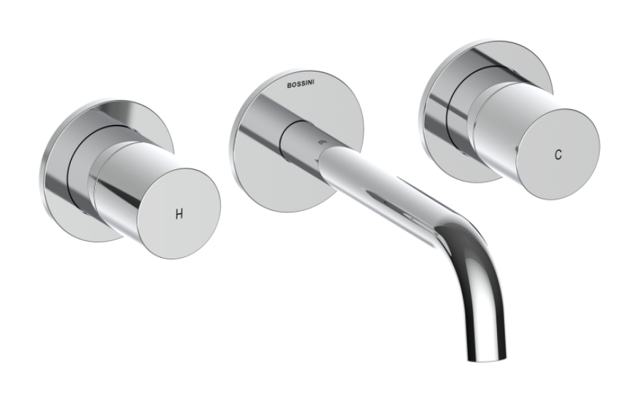Cмеситель для раковины Bossini Teo, настенный, на 3 отверстия, внешняя часть, цвет хром
