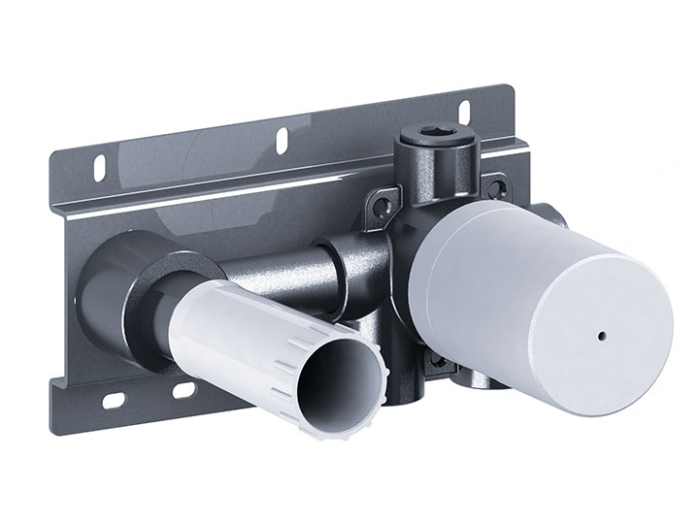 На изображении товар Внутристенная часть ½“, для настенного смесителя, рычаг управления справа, цвет хром от официального представителя в Москве