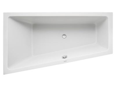 На изображении товар Ванна Duravit Duravit No.1, встраиваемая, 1700x1000 мм, трапеция, левый наклон, цвет белый от официального представителя в Москве
