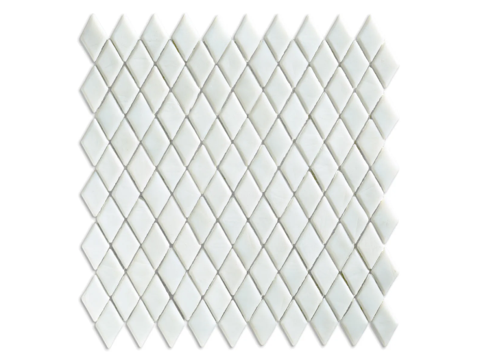 На изображении товар Sicis Стеклянная мозаика Diamond ITEM T45 Zirconio Sat chips size 23х40 mm sheet size 251x253 mm от официального представителя в Москве