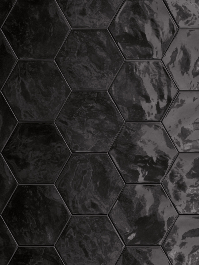 Terratinta Ceramics Керамогранит Hexa Wall Glossy Black Swan 17.3x15 / 10.0
