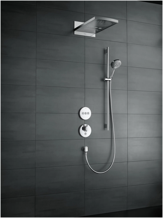 Термостатический смеситель Hansgrohe ShowerSelect S Highflow, внешняя часть, с клапаном для ручного душа, цвет Хром - изображение 1