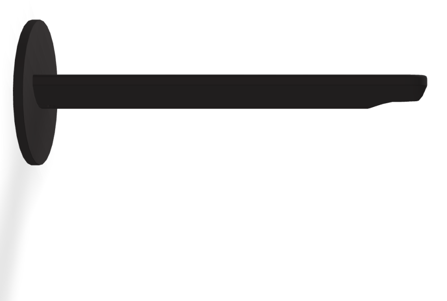 Излив для ванны Carlo Frattini Flo, настенный, L-218 мм, цвет чёрный матовый - изображение 2