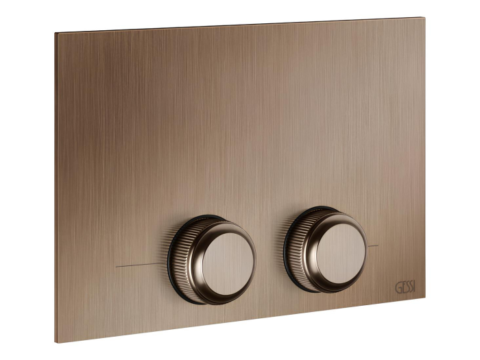 На изображении товар Клавиши смыва Gessi Venti20, для унитаза, к инсталляции TECE (TECEProfil, TECEBox, TECEProfil Octa 2, TECEConstruct), цвет Cooper Brushed PVD от официального представителя в Москве