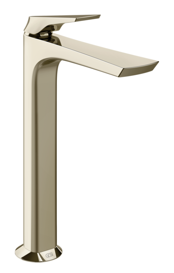 Смеситель для раковины Gessi Ventaglio, высокий, без донного клапана, цвет Nickel PVD