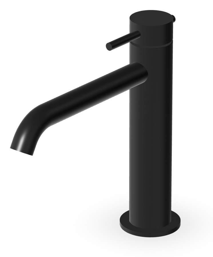 Смеситель для раковины Zucchetti Helm, однорычажный, цвет Brushed Total Black PVD