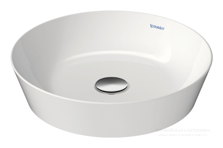 Раковина Duravit Cape Cod накладная, Ø 430 мм, цвет белый c WonderGliss