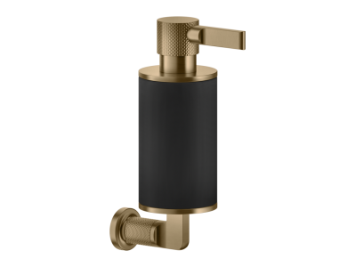 Дозатор Gessi Incisо, настенный, ⌀75хh240 мм, цвет Black/Warm Bronze Brushed PVD