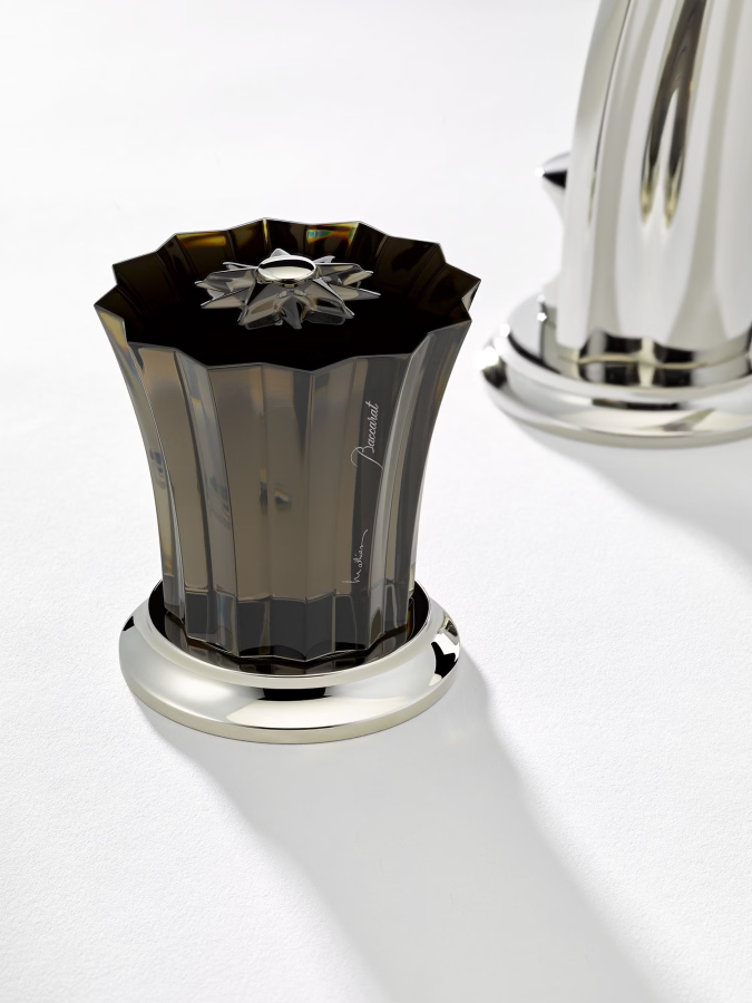 Смеситель THG Mille Nuits - Brume crystal, для раковины, настенный, с длинным изливом, цвет Brown bronze PVD - изображение 1