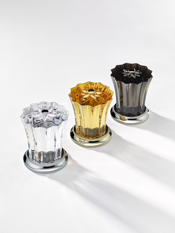 Смеситель THG Mille Nuits - Brume crystal, для раковины, настенный, с длинным изливом, цвет Brown bronze PVD - изображение 3