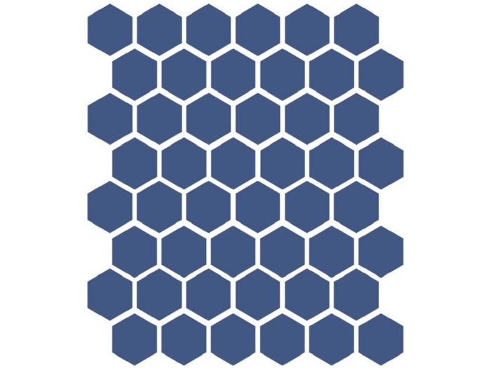 На изображении товар Etruria Керамогранит XXS-3D Esagono 5X5.7 3D Cobalto Su Rete Monocolore 33Х37 от официального представителя в Москве