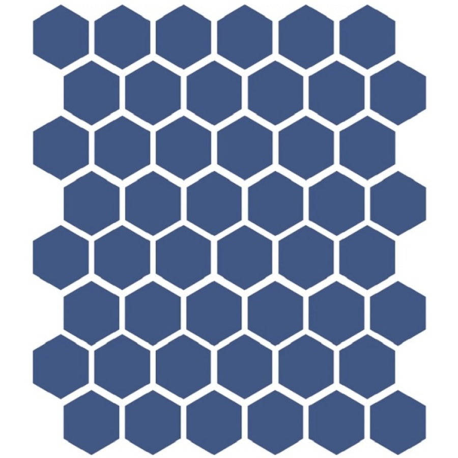 Etruria Керамогранит XXS-3D Esagono 5X5.7 3D Cobalto Su Rete Monocolore 33Х37