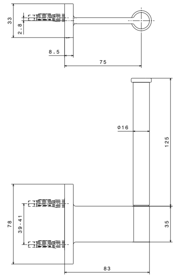 Бумагодержатель Newform, настенный, открытый, горизонтальный, цвет PVD Glossy gold - изображение 1