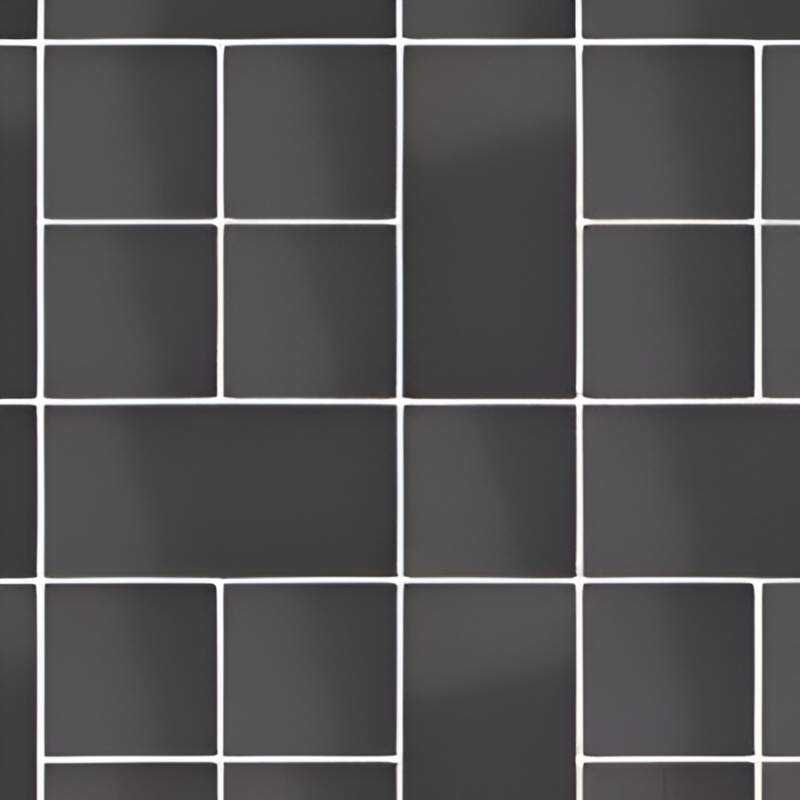 Micro. Керамогранит Microtiles Plaid Glaze Black 30,1x30,1