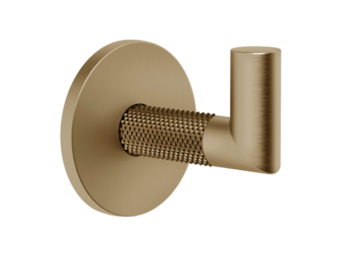 На изображении товар Крючок Gessi Anello, настенный, цвет Warm Bronze Brushed PVD от официального представителя в Москве