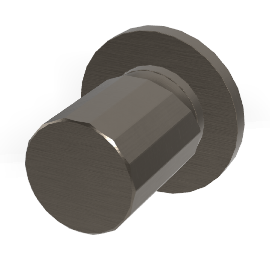 Смеситель для душа Carlo Frattini Spillo Tech, ручка V Collection, Ø70 мм, внешняя часть, цвет брашированный чёрный хром