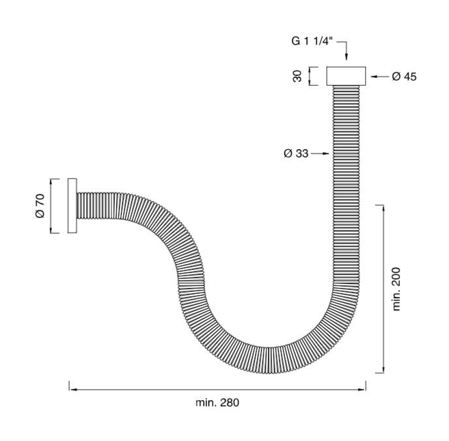 Сифон для раковины CEA Design Complements, сталь, цвет Black Diamond сатинированный - изображение 2