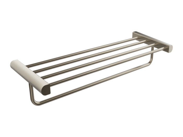 На изображении товар Полотенцедержатель Gessi Rilievo, настенный, 600 мм, цвет Finox Brushed Nickel от официального представителя в Москве