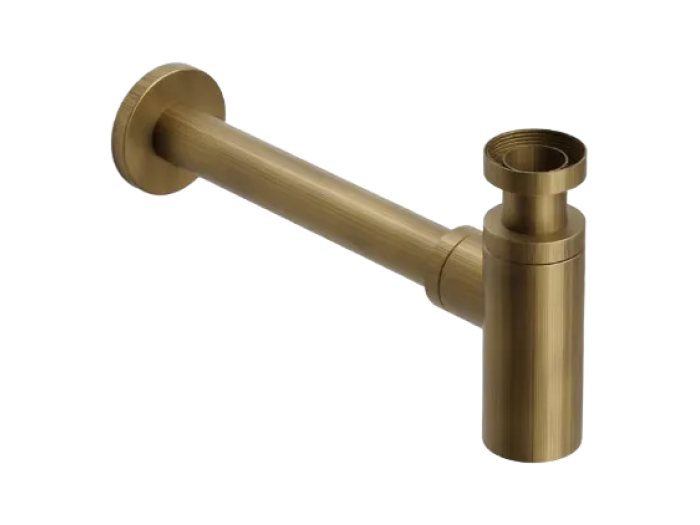На изображении товар Сифон для раковины Cielo SIWA, цвет Brushed Bronze от официального представителя в Москве
