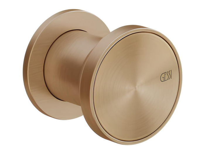 На изображении товар Смеситель Gessi Origini, встраиваемый, однорычажный на 1 выход, внешняя часть, цвет Warm Bronze Br. PVD от официального представителя в Москве