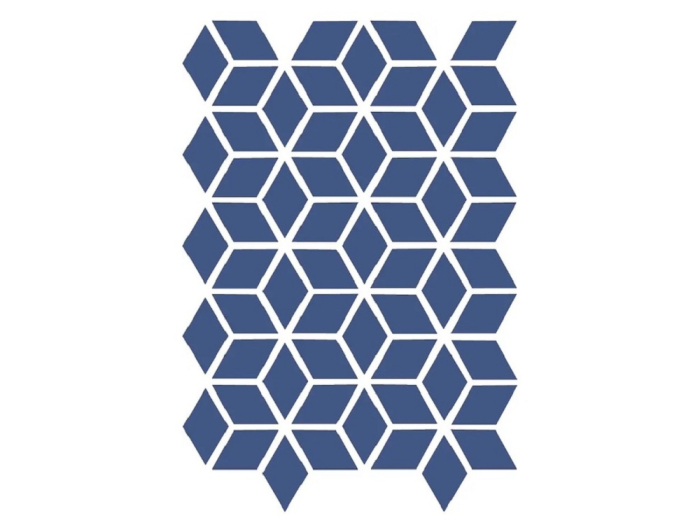 На изображении товар Etruria Керамогранит Xxs Rombo E 4X7 Su Rete Monocolore Cobalto от официального представителя в Москве