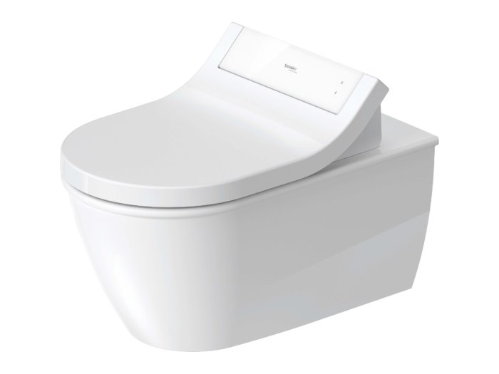 На изображении товар Унитаз Duravit Darling New подвесной, 625 х 365 мм, под сиденье SensoWash, цвет белый с HygieneGlaze от официального представителя в Москве