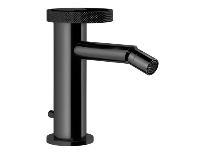 На изображении товар Cмеситель для биде Gessi Anello, на 1 отверстие, донный клапан, цвет Black Metal PVD от официального представителя в Москве
