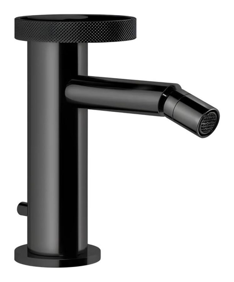Cмеситель для биде Gessi Anello, на 1 отверстие, донный клапан, цвет Black Metal PVD