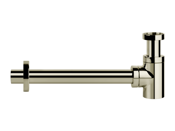 На изображении товар Сифон для биде Gessi Technical Accessories, округлый, цвет Finox Brushed Nickel от официального представителя в Москве