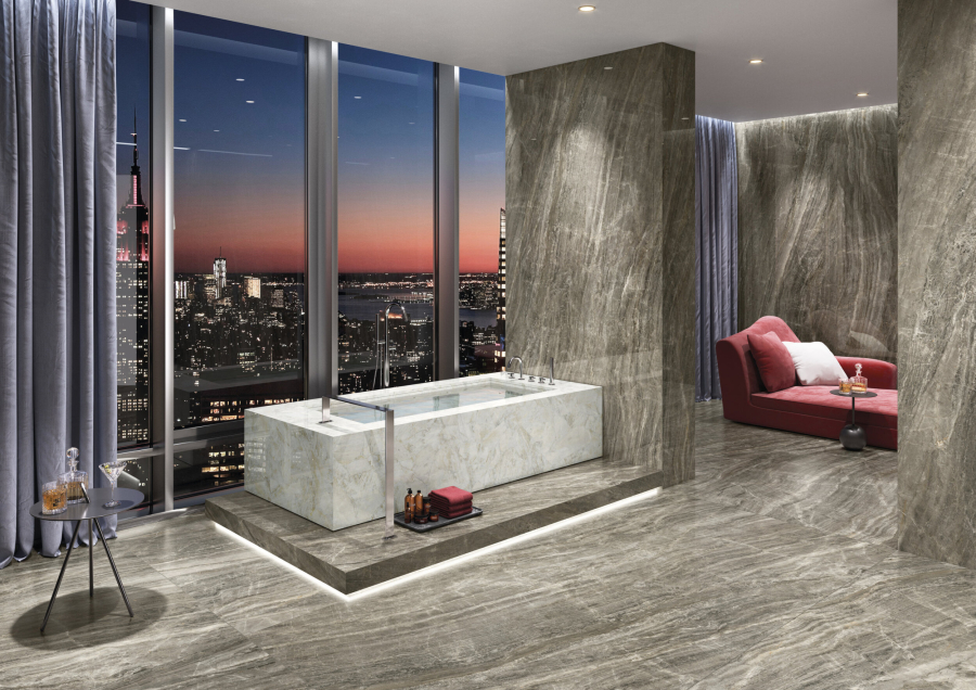 FMG Maxfine Керамогранит Marmi Nuvolato grigio lucidato 150x75 - изображение 1