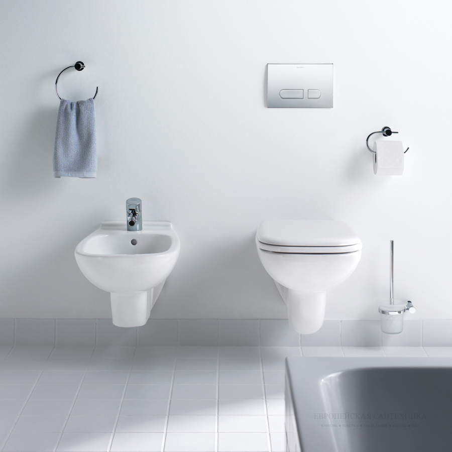 Унитаз подвесной Duravit D-Code в комплекте с сиденьем с крышкой, # 25700900 + # 0067390000, цвет белый - изображение 8