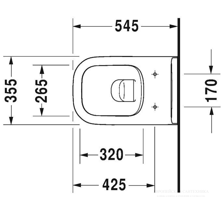 Унитаз подвесной Duravit D-Code в комплекте с сиденьем с крышкой, # 25700900 + # 0067390000, цвет белый - изображение 10