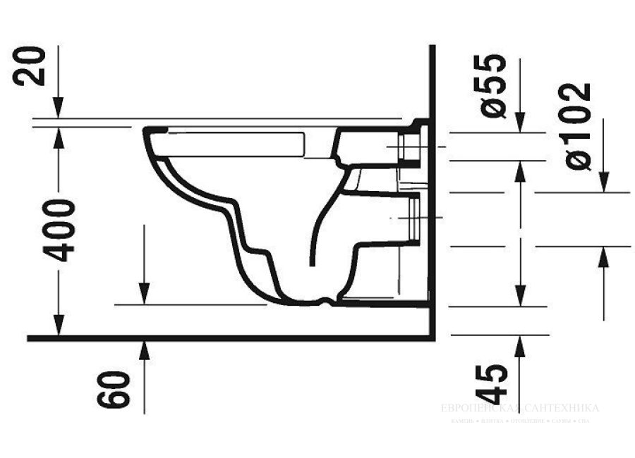 Унитаз подвесной Duravit D-Code в комплекте с сиденьем с крышкой, # 25700900 + # 0067390000, цвет белый - изображение 11