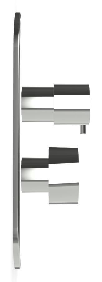 Смеситель Carlo Frattini SO, с переключателем на 2/3 потребителя, без ручек, Н-290 мм, внешняя часть, цвет хром - изображение 2