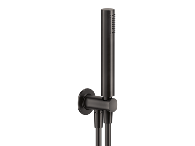 Ручной душ Gessi Inciso, c шланговым подсоединением и держателем, цвет Black Metal Brushed PVD