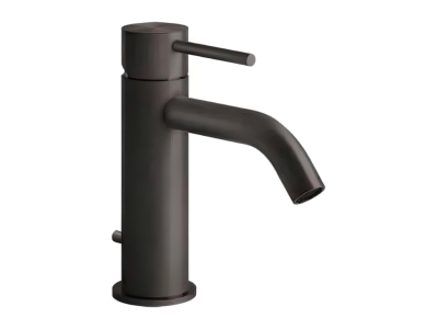 Смеситель для раковины Gessi 316 Flessa, на 1 отверстие, с донным клапаном, цвет Black Metal Brushed PVD