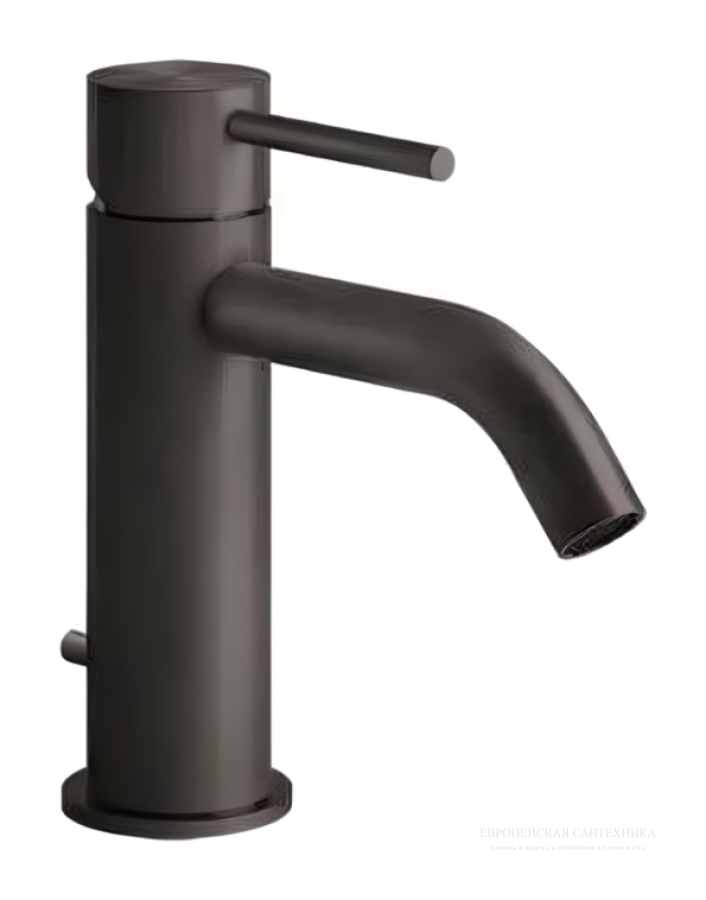 Смеситель для раковины Gessi 316 Flessa, на 1 отверстие, с донным клапаном, цвет Black Metal Brushed PVD