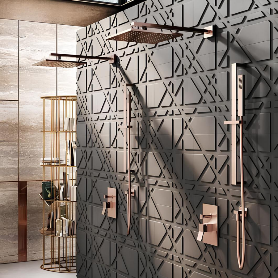 Ручная лейка Gessi Rettangolo, с защитой от известкового налёта, цвет Warm Bronze Brushed PVD - изображение 6