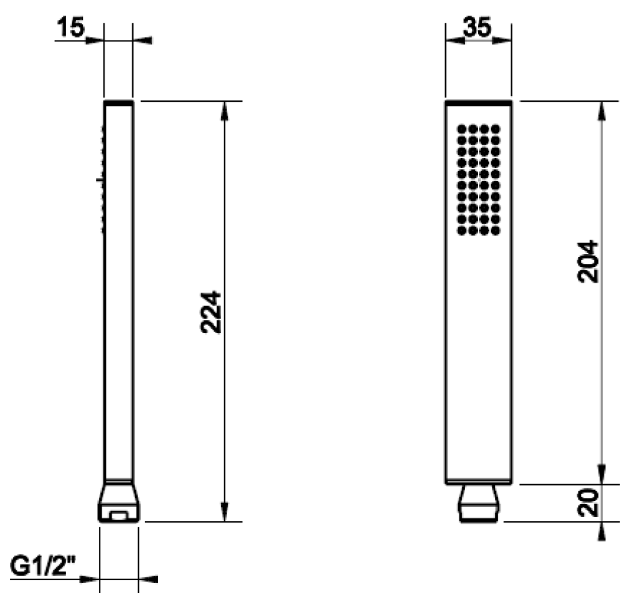 Ручная лейка Gessi Rettangolo, с защитой от известкового налёта, цвет Warm Bronze Brushed PVD - изображение 8