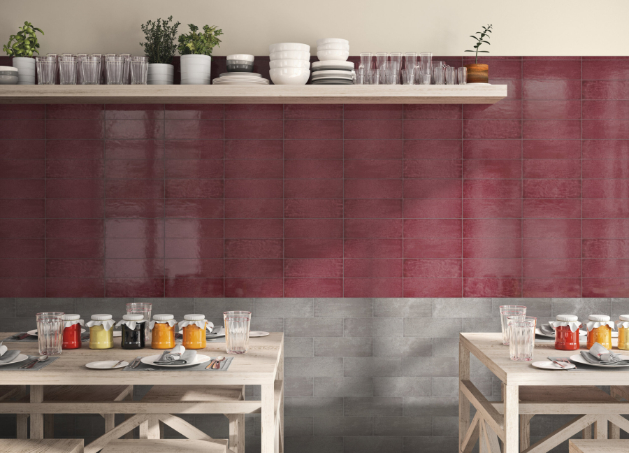 Iris Ceramica Керамическая плитка Maiolica Rosso glossy 10x30 - изображение 1