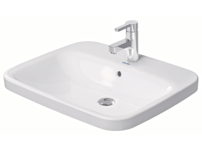 Раковина Duravit DuraStyle, встраиваемая сверху, 615х495 мм, с переливом, 1 отверстие под смеситель, цвет белый с покрытием WonderGliss