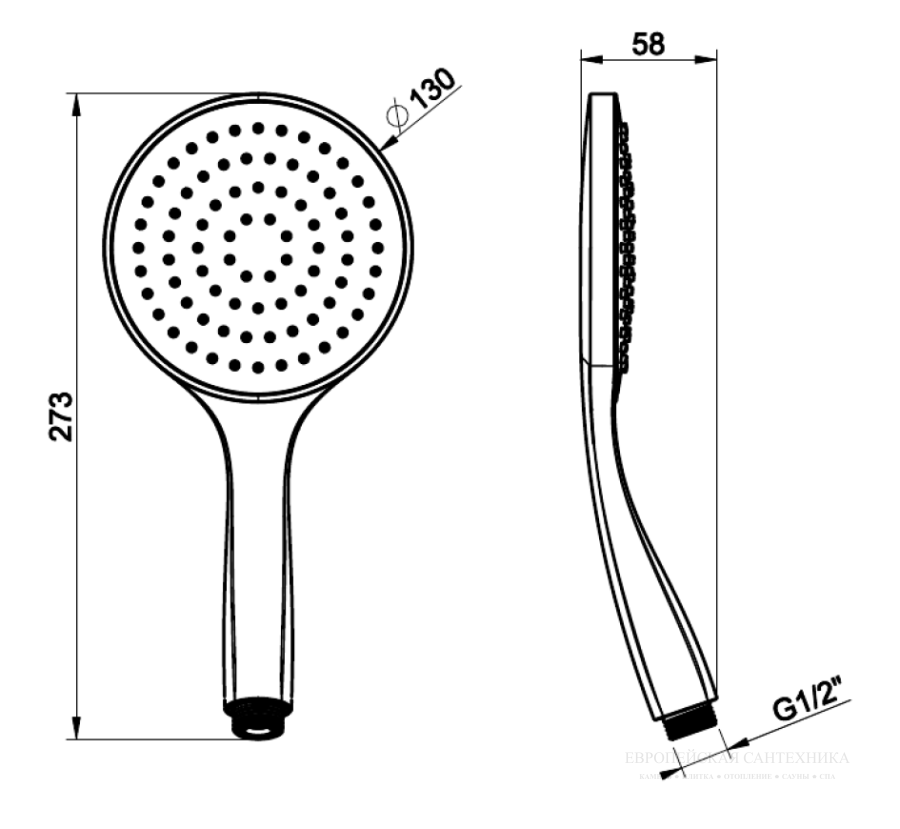 Ручная лейка Gessi Technical Accessories ø130 мм, с защитой от известкового налёт, цвет Finox Brushed Nickel - изображение 1