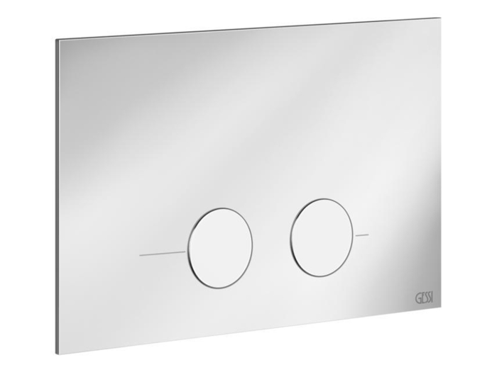 На изображении товар Клавиши смыва Gessi, для унитаза, к инсталляции Geberit (Geberit Sigma 8 и Geberit Sigma 12), цвет Chrome от официального представителя в Москве