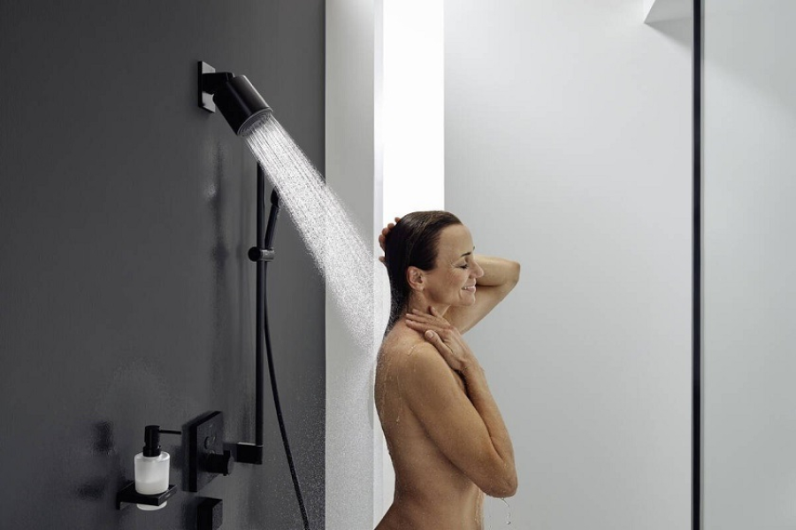 Душ верхний Hansgrohe Pulsify, с 1-м режимом, цвет черный матовый - изображение 1
