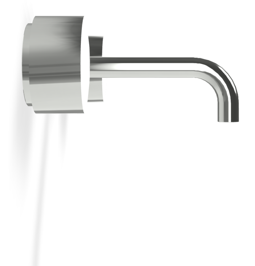 Смеситель для раковины Carlo Frattini SO, настенный, без ручек, с донным клапаном Click-Clack, L-159 мм, внешняя часть, цвет хром - изображение 2