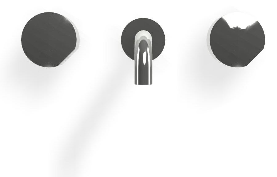 Смеситель для раковины Carlo Frattini SO, настенный, без ручек, с донным клапаном Click-Clack, L-159 мм, внешняя часть, цвет хром - изображение 1