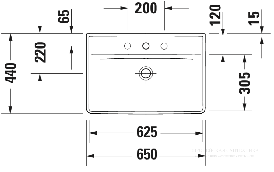 Раковина Duravit D-Neo подвесная, 650x440 мм, с переливом, 1 отверстие под смеситель, цвет белый - изображение 7